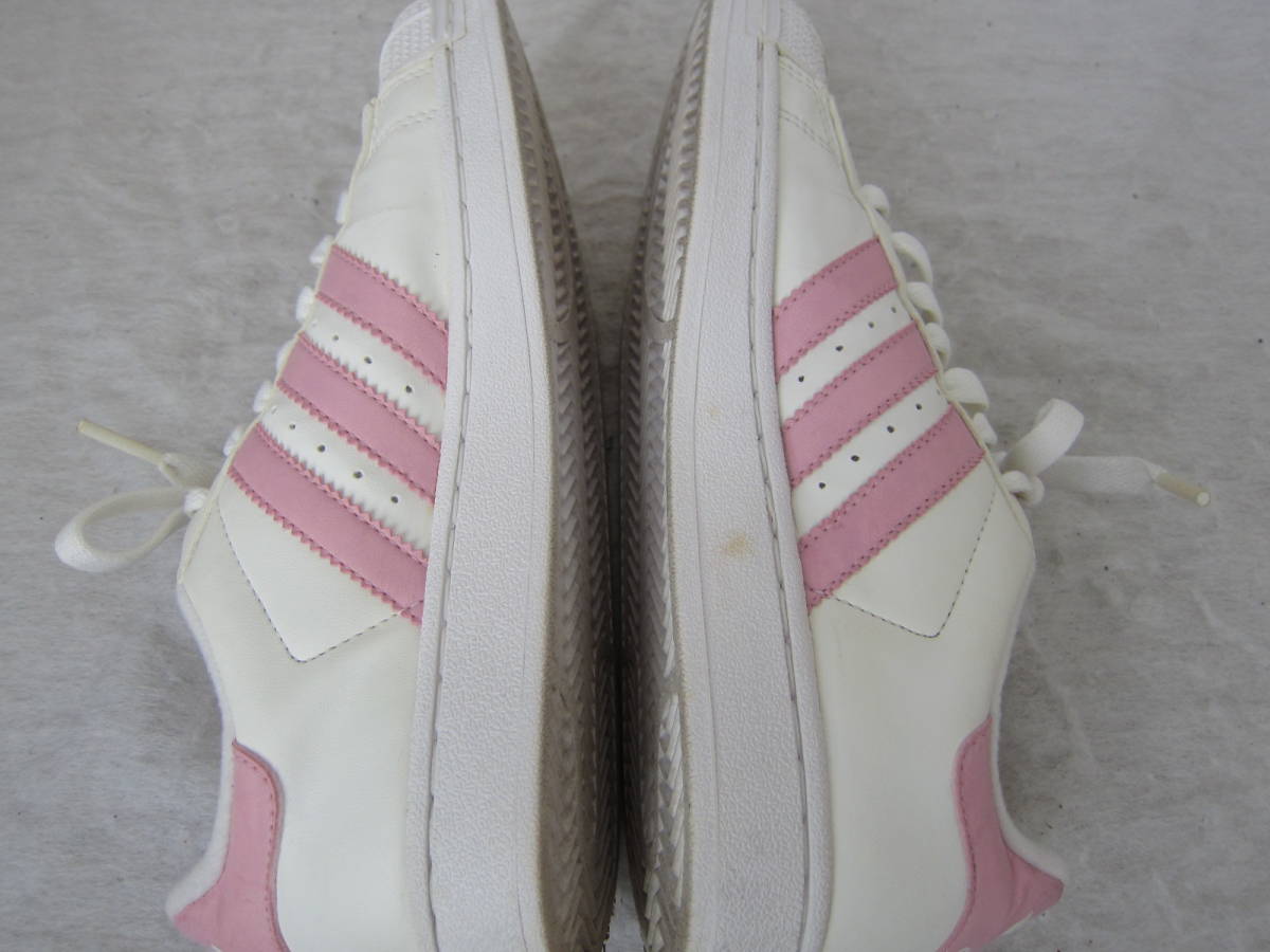 adidas SUPERSTAR 2（アディダス スーパースター2）（132936）　白/ピンク 合革レザー　　23㎝　　2006年製　　劣化有　　ok2308D_画像6