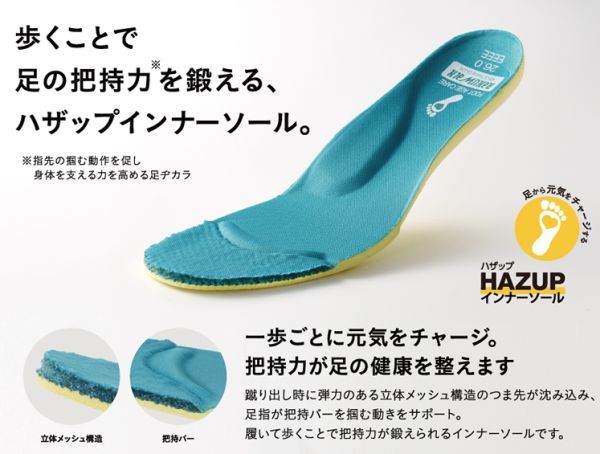 箱付き新品★アシックス/asics★紐なし/産学共同開発!HAZUPインナーソール/ウォーキングシューズ【幅広26.5/ネイビー】ラクウォーク◆91-72_画像3