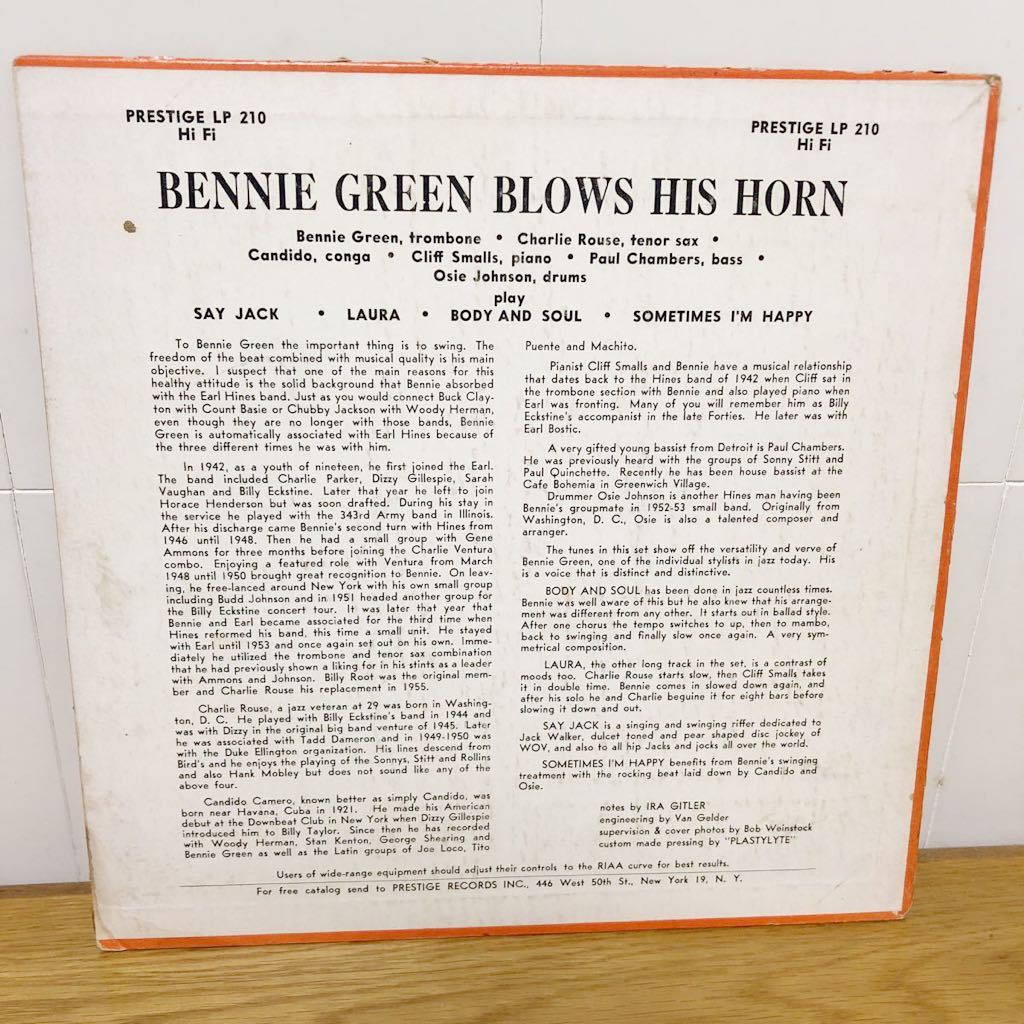 Bennie Green Sextet-Bennie Blows His Horn/Prestige_画像2