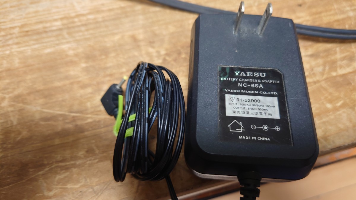 NC-66A YAESU ACアダプタ 6VDC 500mA 八重洲無線 _画像1