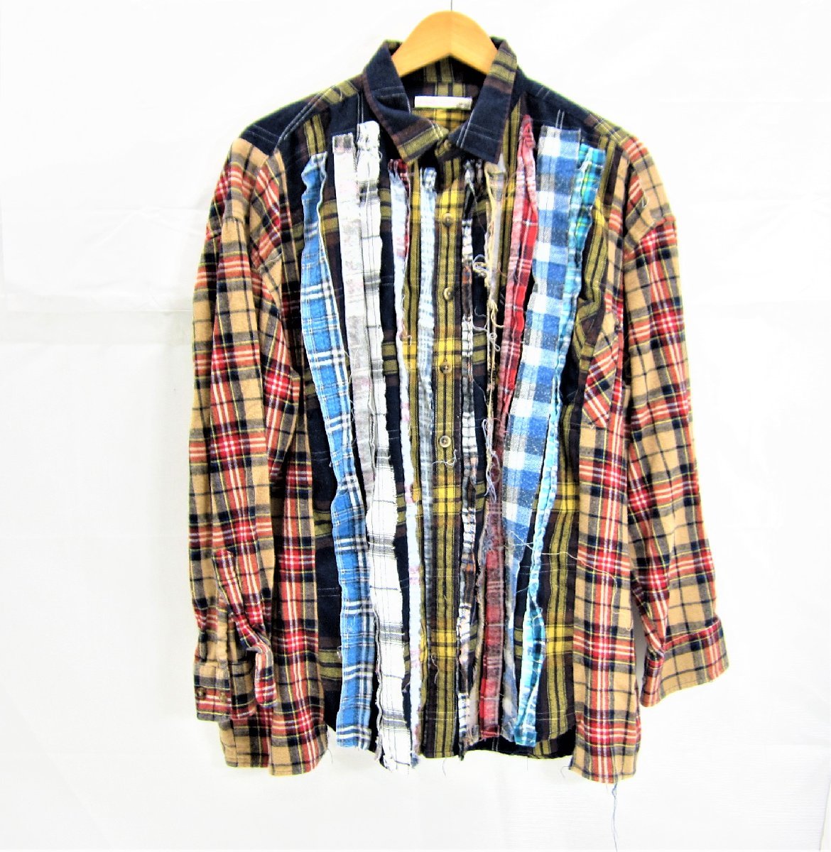 Rebuild by Needles восстановление bai игла z- Flannel Shirt Wide Ribbon Shirt SIZE:F мужской одежда *UF3861