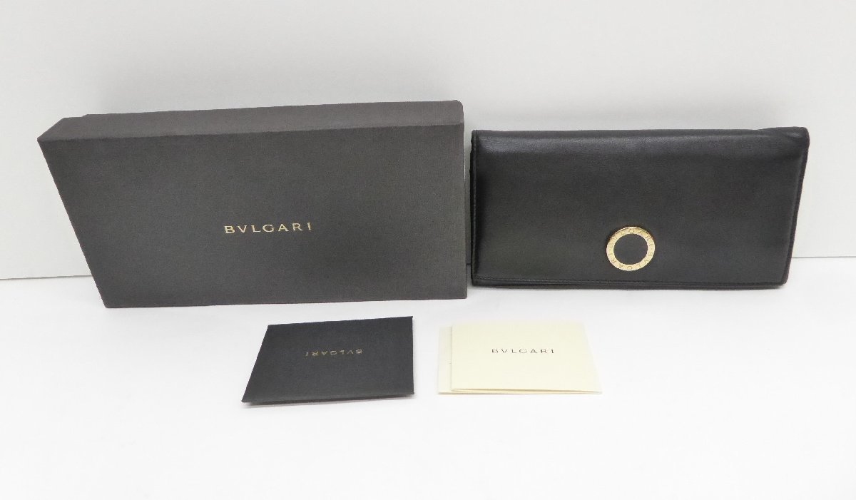 【セール開催中！】 BVLGARI ブルガリ コローレ レザー 二つ折り長財布 財布 △WP1706