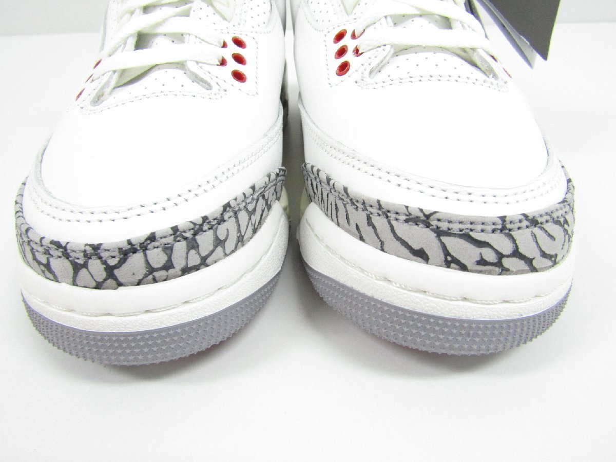 NIKE WMNS AIR JORDAN 3 RETRO (GS) WHITE CEMENT REMAG INED/DM0967-100 SIZE:23cm ナイキ スニーカー 靴 ≡SH6689_画像8