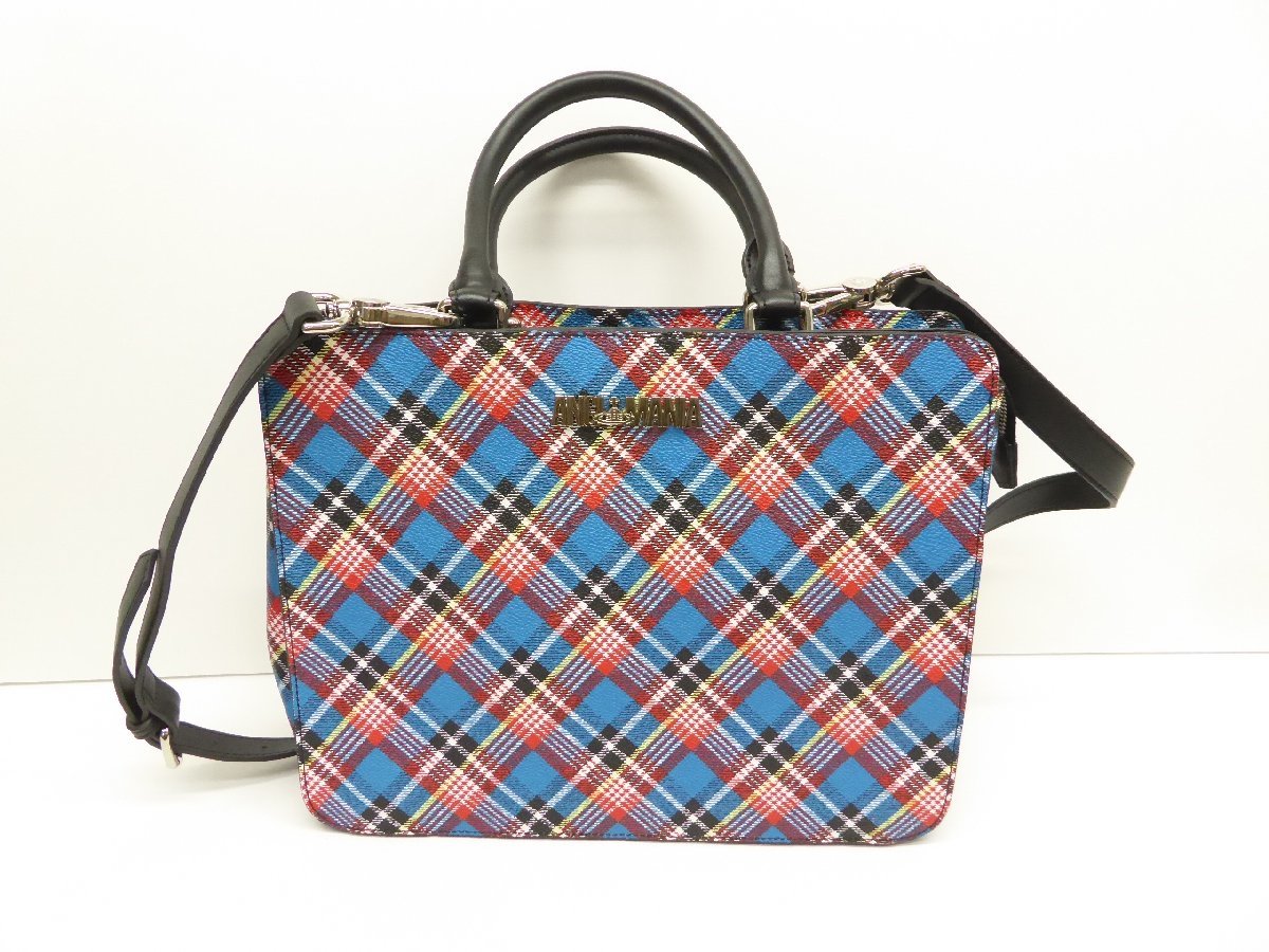 Vivienne Westwood ヴィヴィアン ウエストウッド ANGLOMANIA 2WAY ハンドバッグ BAG 鞄 △WB787_画像1