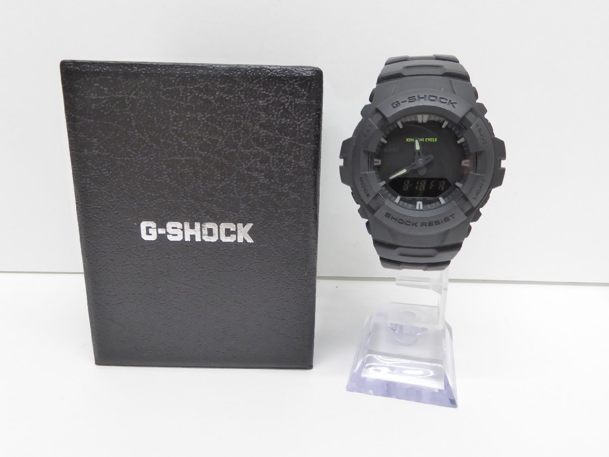 CASIO カシオ G-SHOCK G-100 KINASHI CYCLE ブラック クォーツ 腕時計 △WA5756