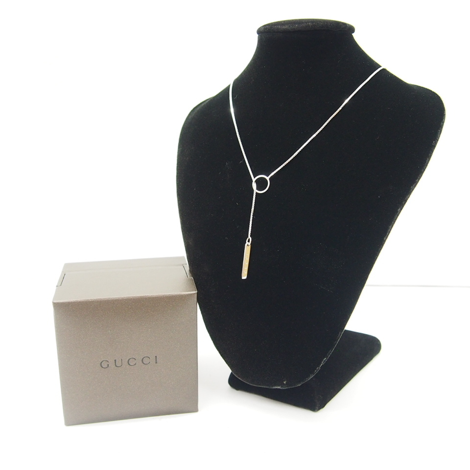 超可爱 ラリアットネックレス GUCCI Au750 ∴WP1704 ネックレス 中古