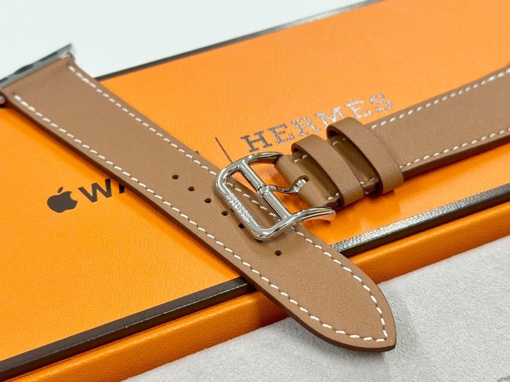 ☆即決 ほぼ未使用 ゴールド Apple watch HERMES エルメス シンプルトゥール レザーバンド 41mm 40mm 38mm アップルウォッチ 純正 610
