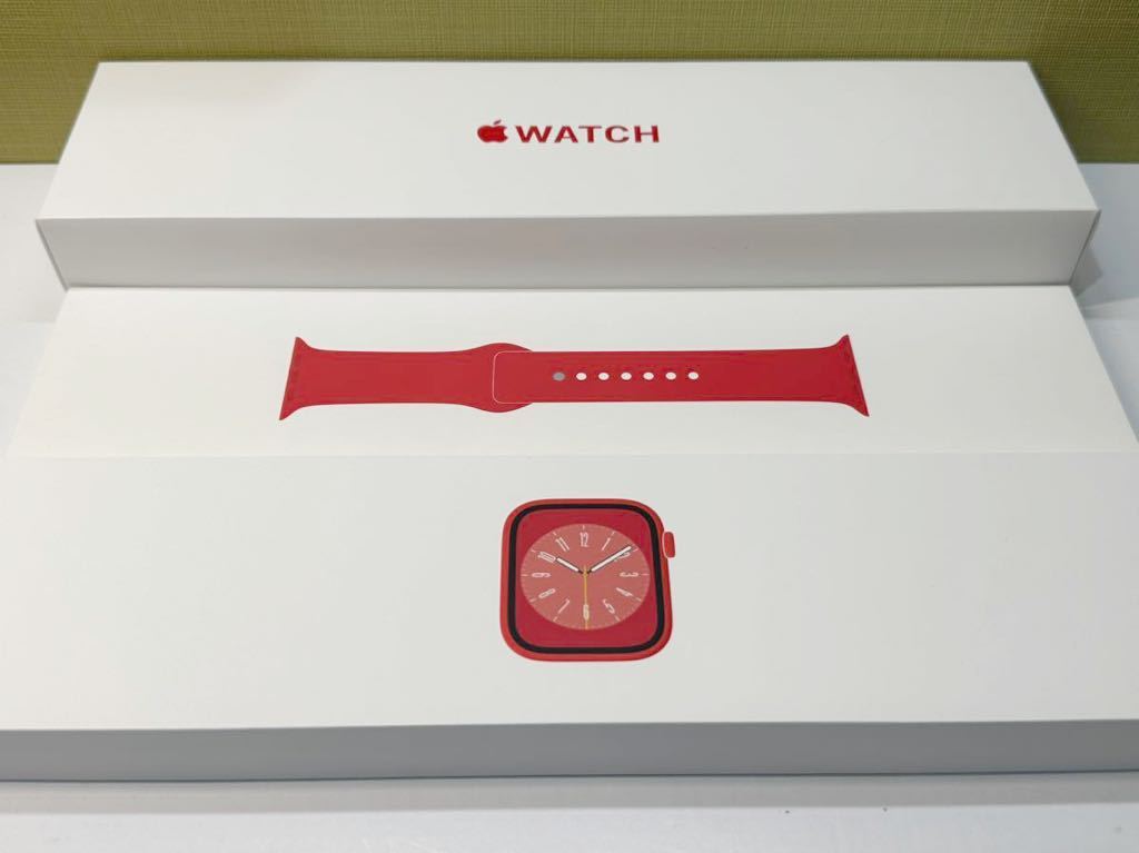 ☆即決 未使用 バッテリー100% Apple Watch series8 41mm レッド