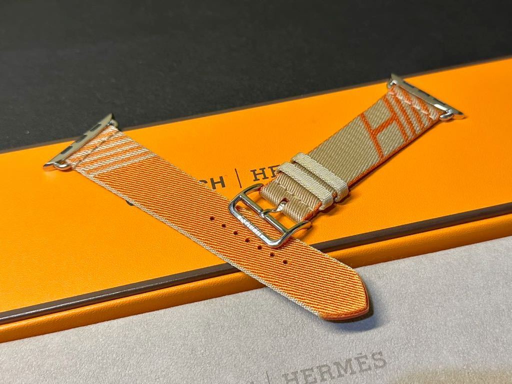 ☆美品 即決 希少 Apple Watch Hermes 45mm 44mm ジャンピング クラフト オレンジ シンプルトゥール アップルウォッチ エルメス 765_画像1