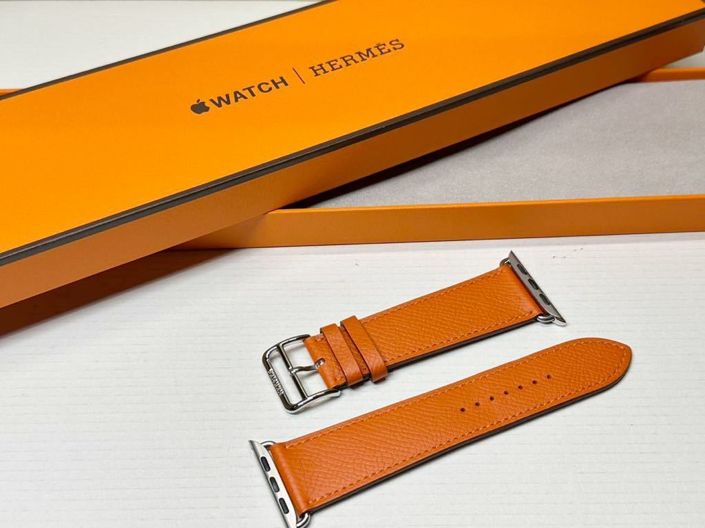 ☆即決 美品 純正 Apple Watch Hermes 45mm 44mm ヴォー エプソン フー シンプル トゥール レザー エルメス  アップルウォッチ 772