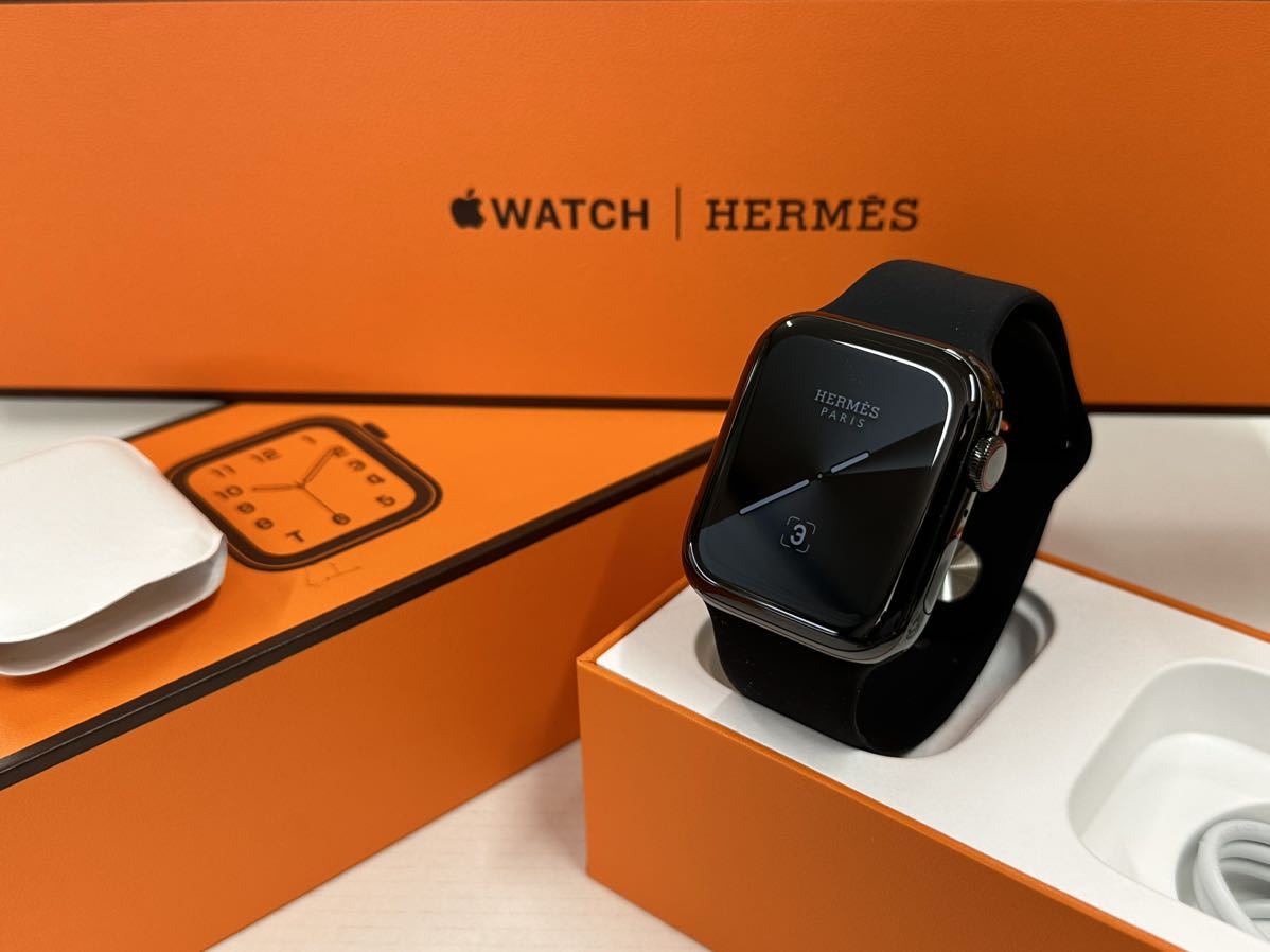即決 バッテリー97% Apple Watch series6 HERMES 44mm ブラック