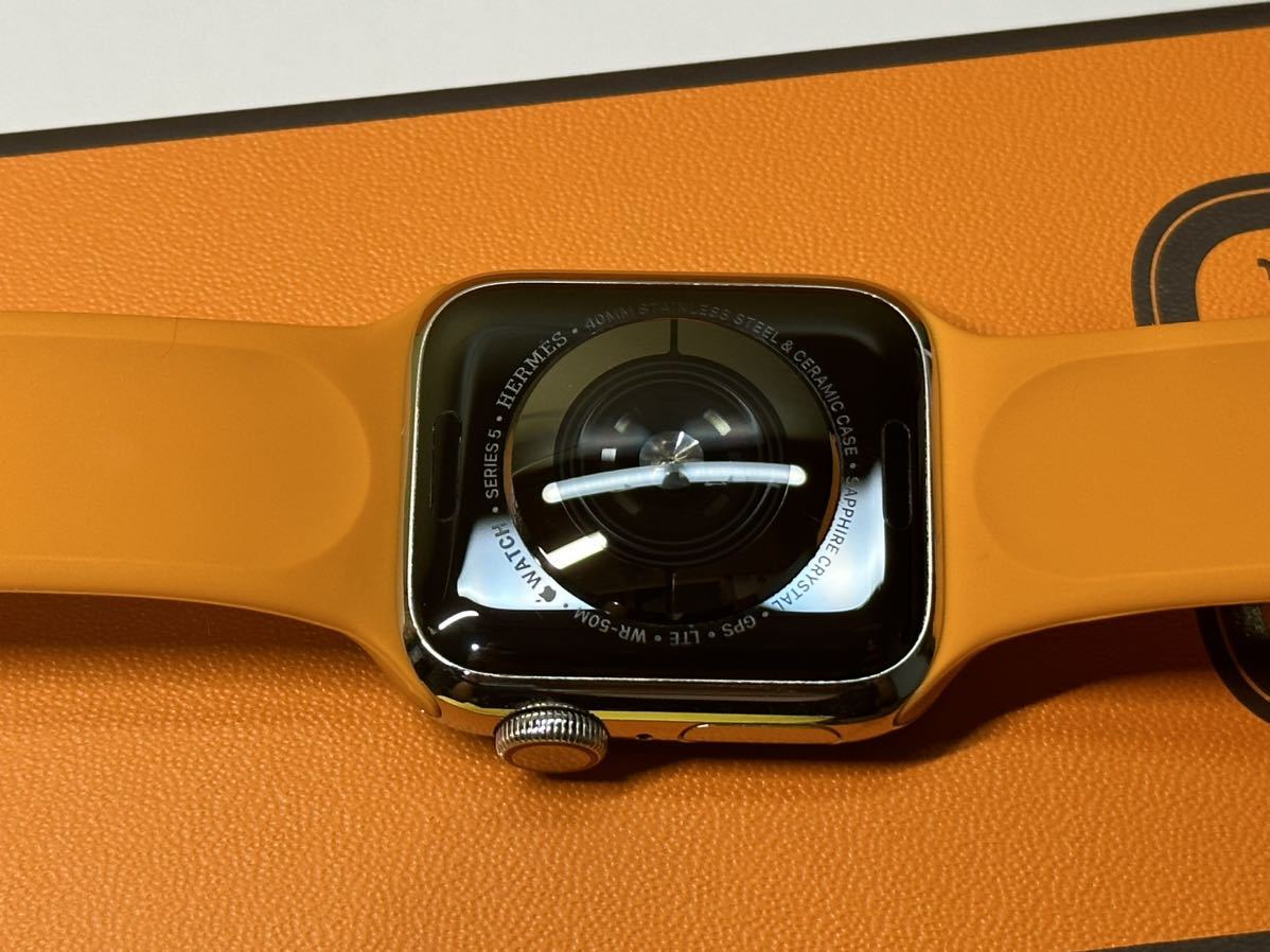 ☆即決 美品 Apple watch エルメス シリーズ5 アップルウォッチ HERMES Series5 40mm ステンレス  GPS+Cellular 724