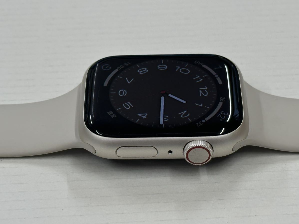 即決 Apple Watch series7 45mm スターライトアルミニウム アップル