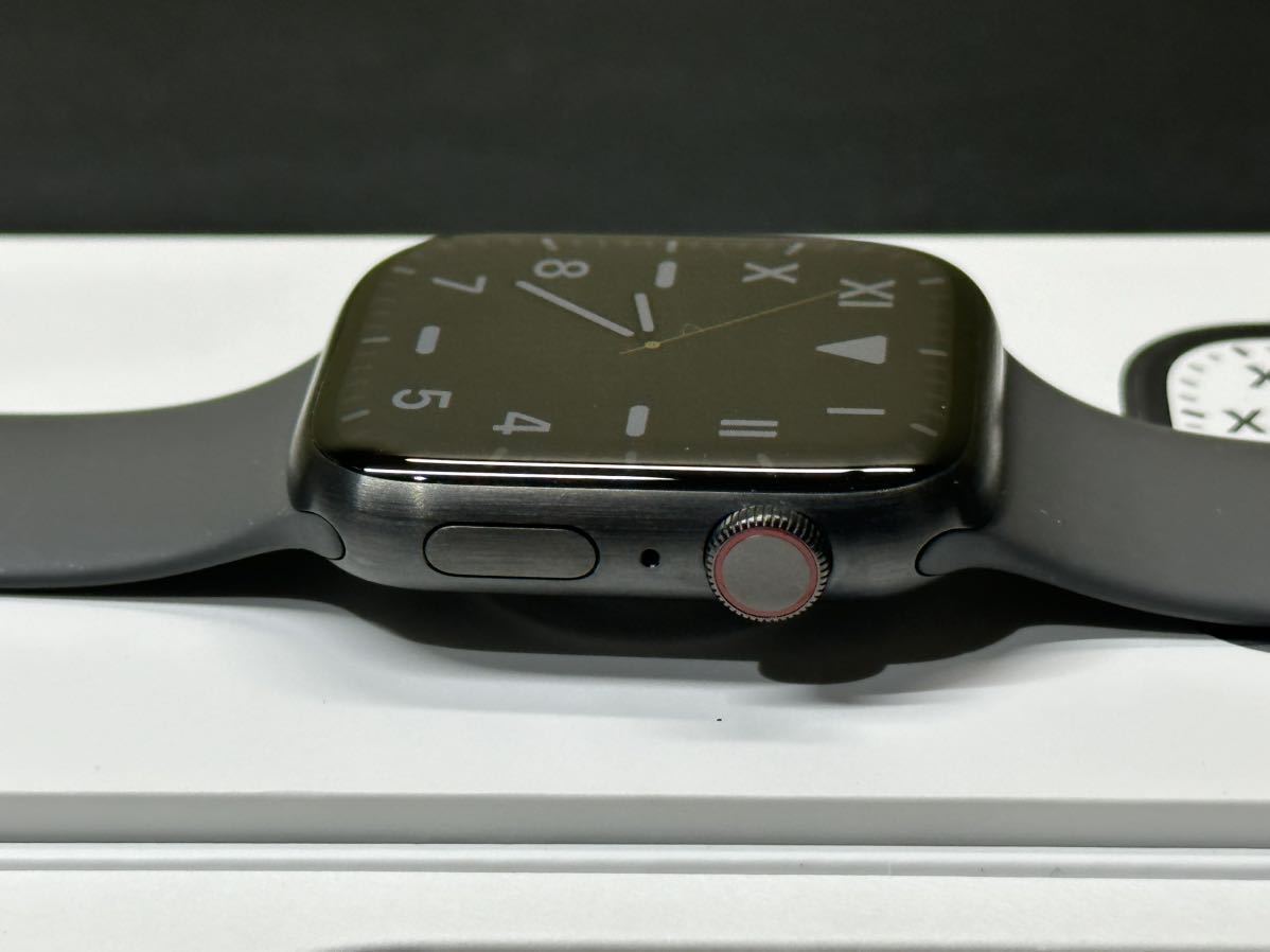 ☆即決 美品 Apple Watch series7 Edition ブラックチタニウム Titanium 45mm アップルウォッチ  GPS+Cellular エディション チタン 813