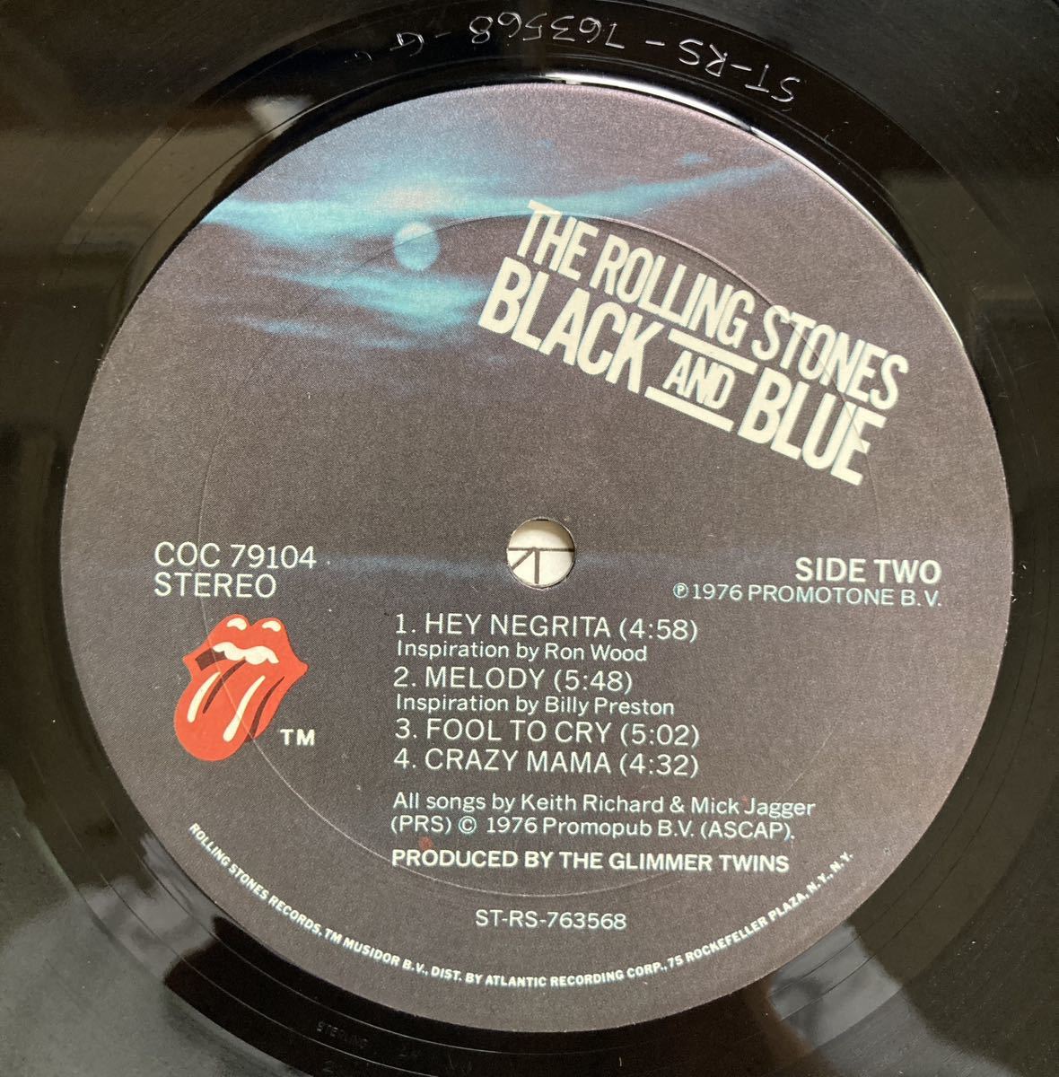 LP レコード The Rolling Stones Black And Blue US盤 COC79104 ローリングストーンズ_画像9