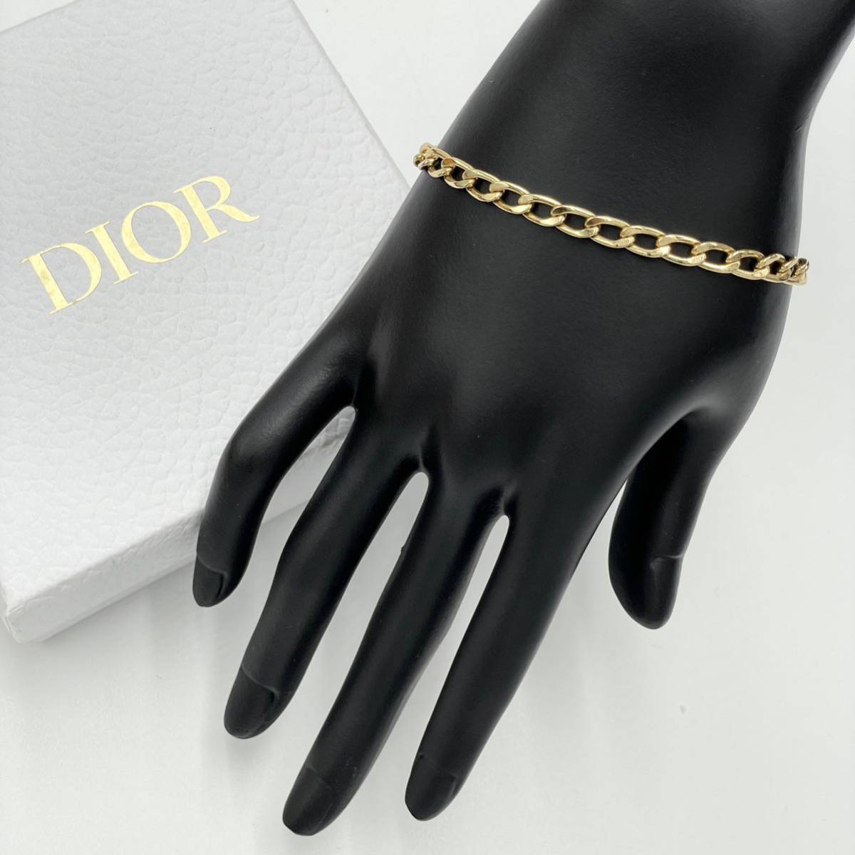 希少 Christian Dior クリスチャンディオール CD ネックレス ブレスレット ゴールド金具 リング チェーン