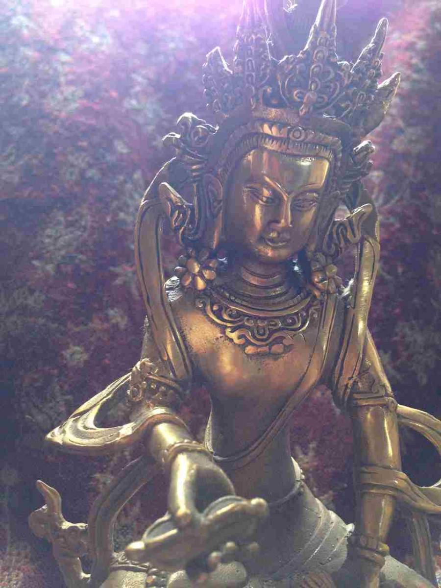 チベット 密教 【 銅製 金剛薩 歓喜仏 坐像 】 １８ｃｍ ヤブユム 仏像 