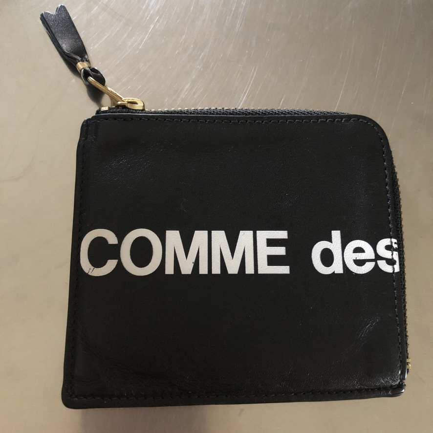 コムデギャルソン Comme des Garcons ロゴ L字型財布 コインケース _画像1