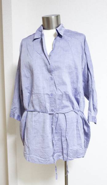 美品 ボールジー ballsey ルーズビッグシャツ ３８　ブルー　日本製 トゥモローランド