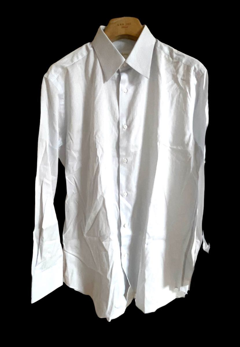 最高級 BRIONI ブリオーニ 上品な光沢　ドレスシャツ　41 イタリア製 グレー