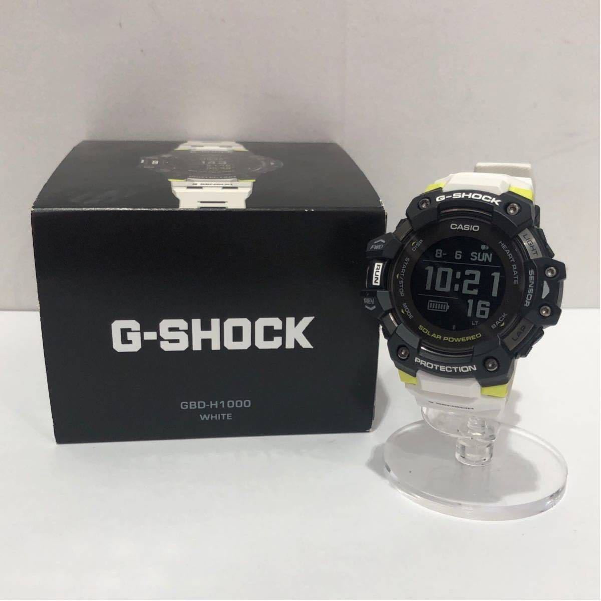 【CASIO】G-SHOCK GBD-H1000-1A7JR デジタル 光学式心拍計 ラバー ブラック ホワイト ts202308