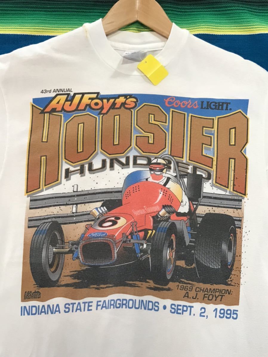 AJ Foyt's Hoosier Hnudred Tシャツ　オールドレース　レーシング　ナスカー　インディカー　ビンテージ　世田谷ベース　古着　アメカジ