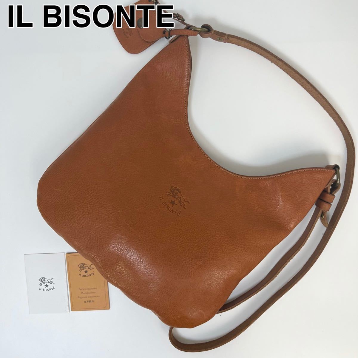 【超歓迎された】 23G29 IL BISONTE イルビゾンテ ショルダーバッグ 本革 かばん、バッグ
