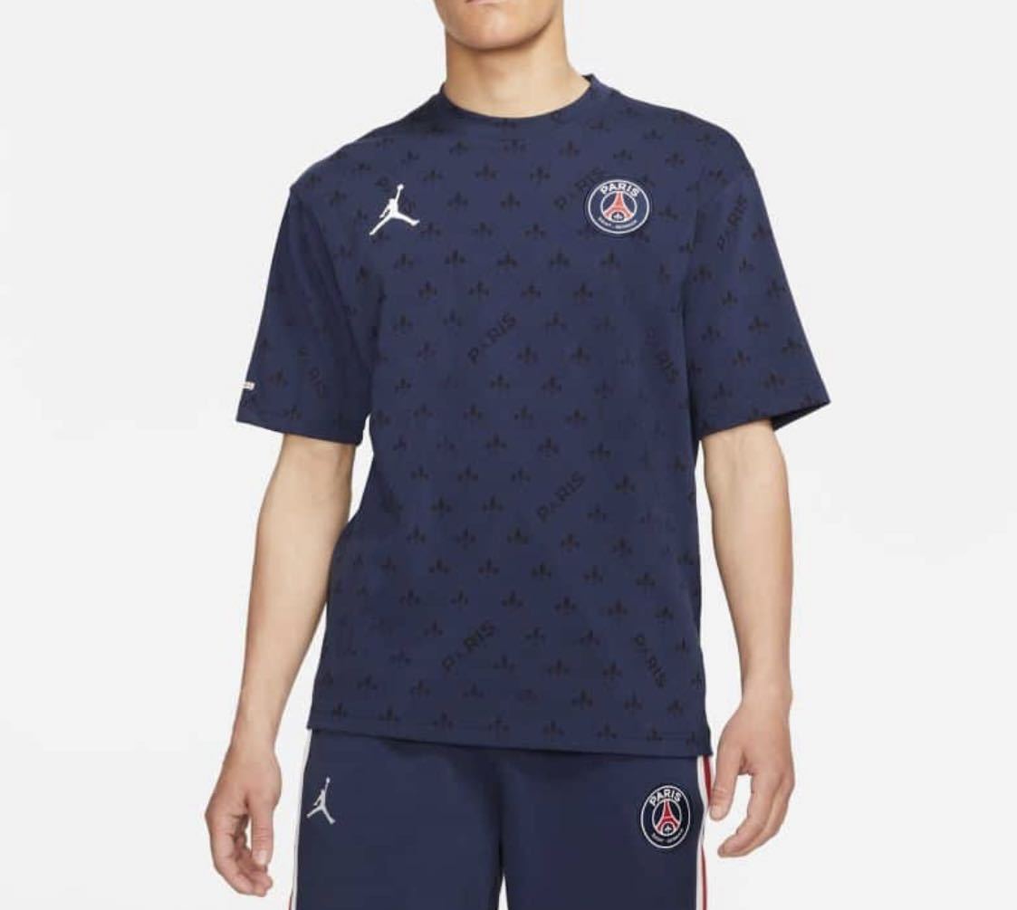 完売品☆NIKE PSG x JORDAN ステートメントTシャツ ネイビー Sサイズ タグ付新品未着用品 送込☆ナイキ パリサンジェルマン ジョーダン