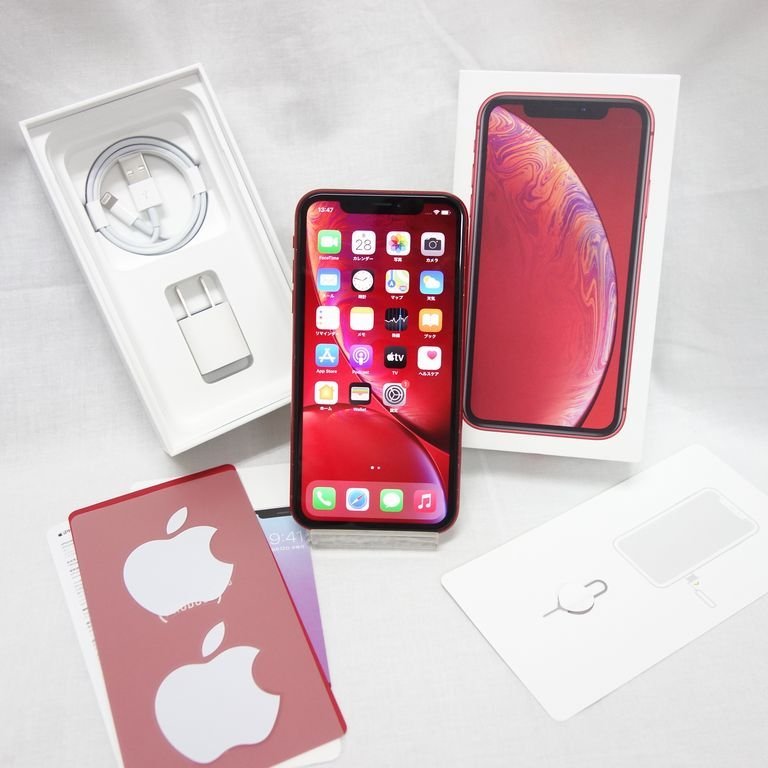 安心30日保証** SIMフリーiPhone XR 64GB レッドSoftbank NW利用制限