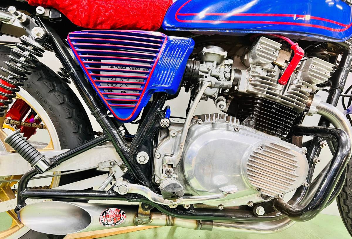 REDSTAGE SUZUKI GS400 猪管シリーズ イノカン3 メガサイクロン 無地 レッドステージ スズキ 旧車 BEET 当時物 オリジナル GS 400 猪管