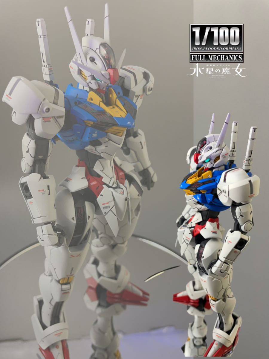 注目 フルメカニクス1/100 ガンダム エアリアル 改修塗装済完成品 完成