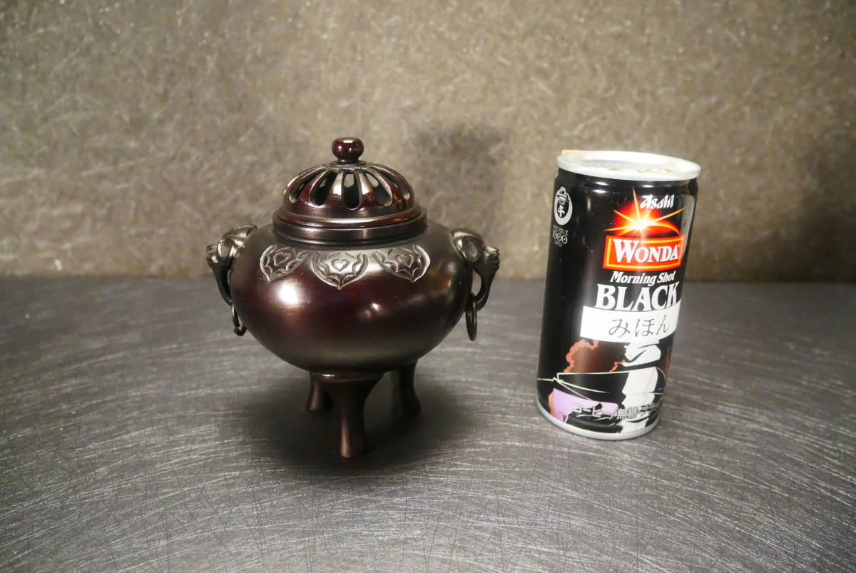 長期保管品 伝統高銅器 香炉 桐箱入り 須賀月芳 蝋型鋳銅 高さ 長期保管品 伝統高銅器 香炉 桐箱入り 須賀月芳 蝋型鋳銅 高さ