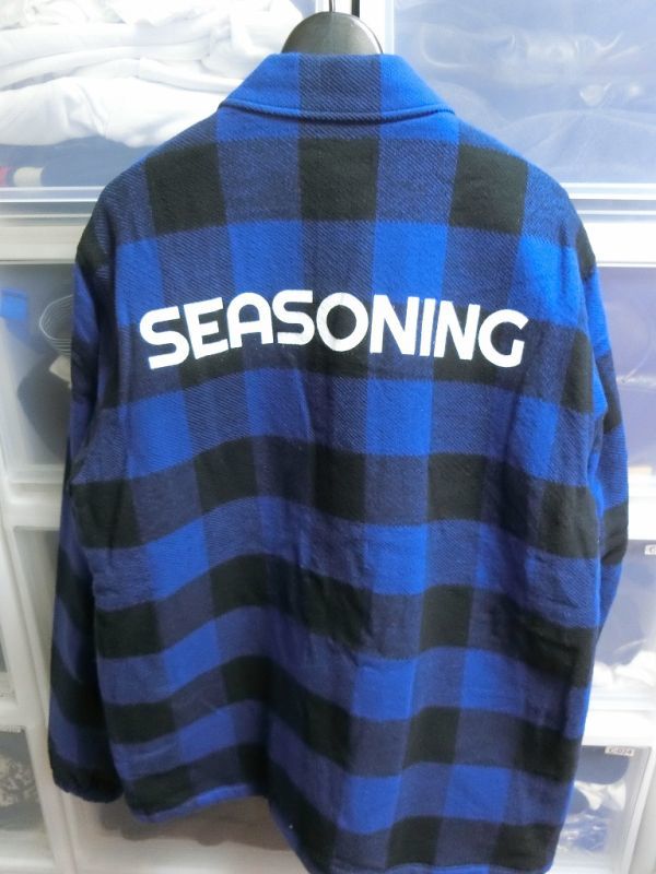 SEASONING チェック柄 ジャケット L ブルー #SE19FW-JK-A05 シーズニング_画像2