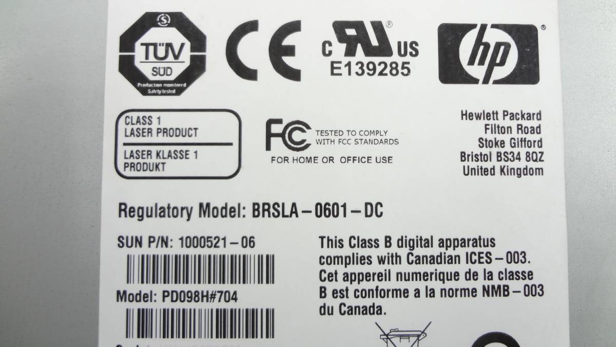 HP LTO4 BRSLA-0601-DC PD098H#704 1000521-06 SAS tape drive used operation goods (DPSK132)