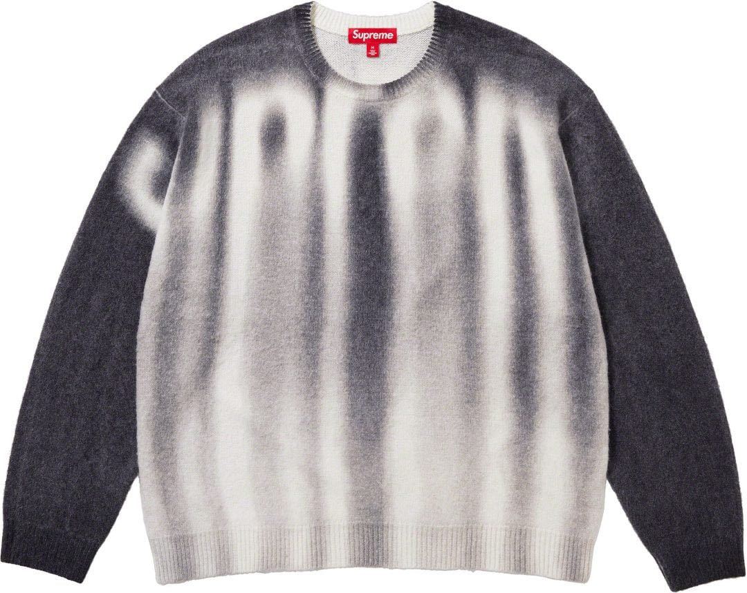 新品未使用 国内正規品 supreme 23AW Blurred Logo Sweater Black small ニット クルーネック セーター  シュプリーム ロゴ ブラック