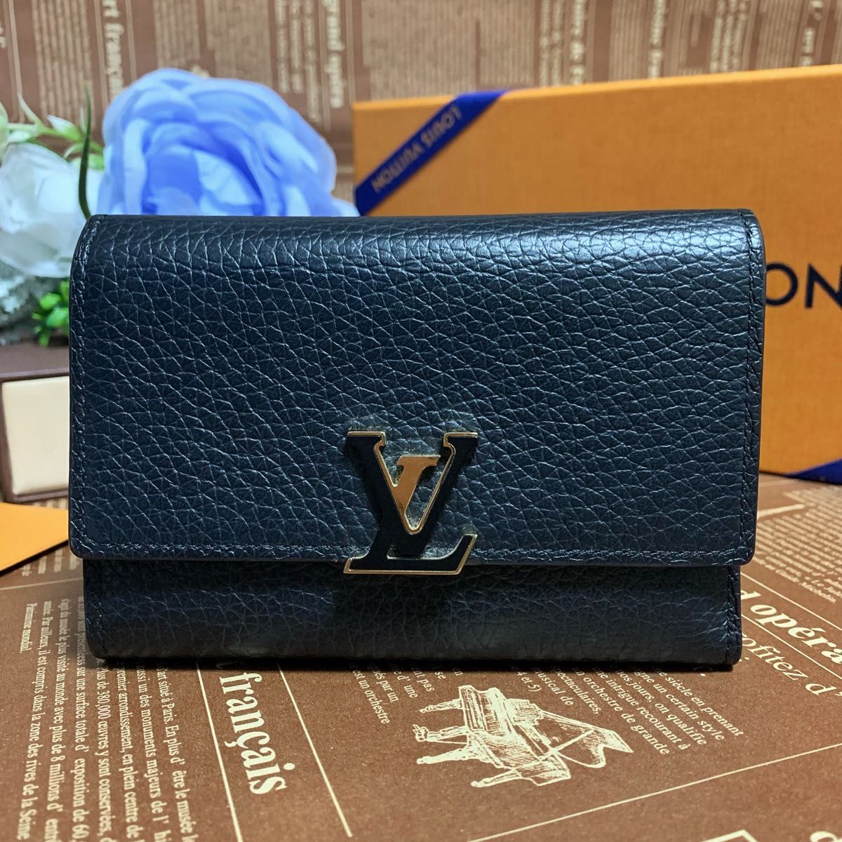 極美品 LOUIS VUITTON ルイヴィトン ポルトフォイユカプシーヌ