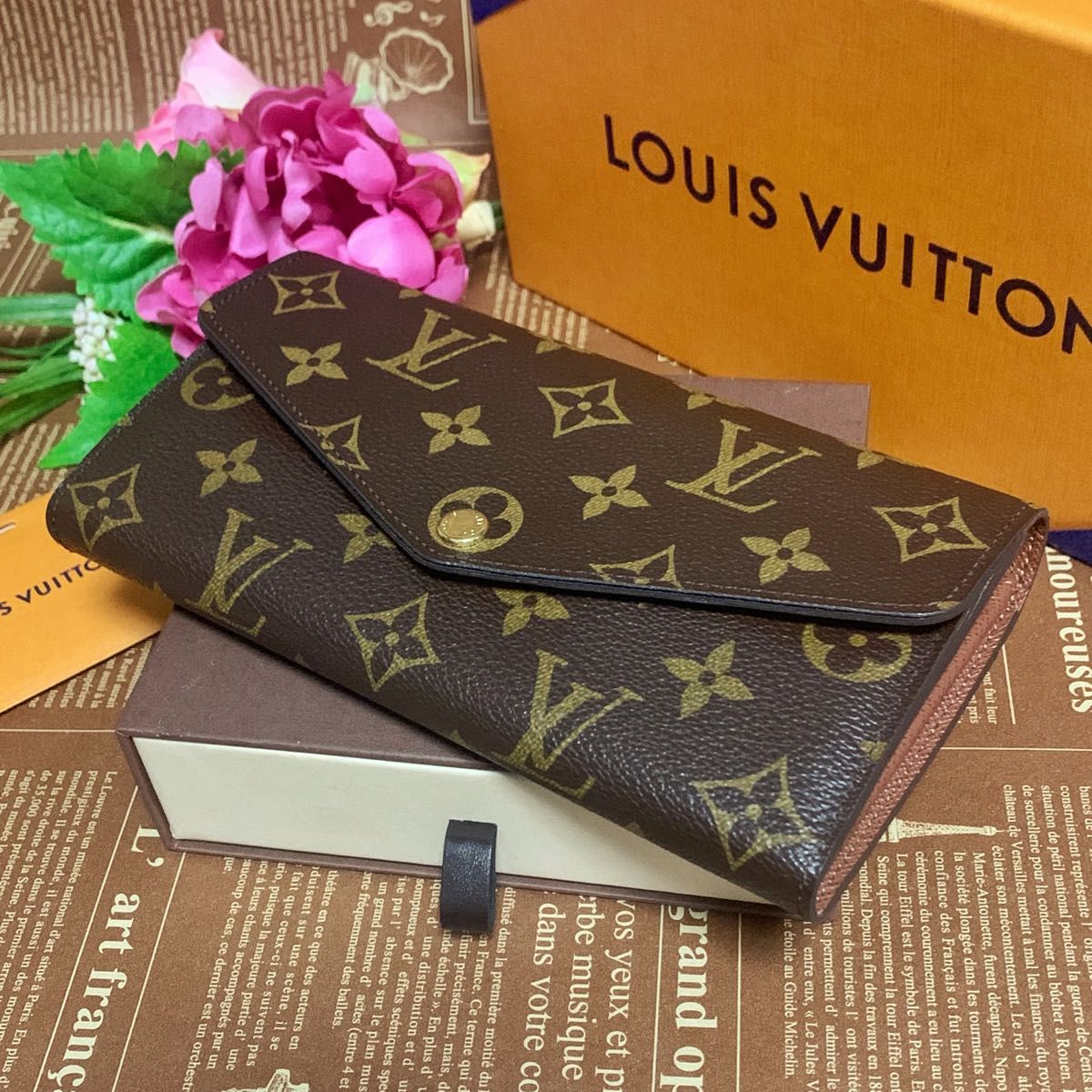 ★美品★LOUIS VUITTON ルイヴィトン　ポルトフォイユサラ　モノグラム　長財布