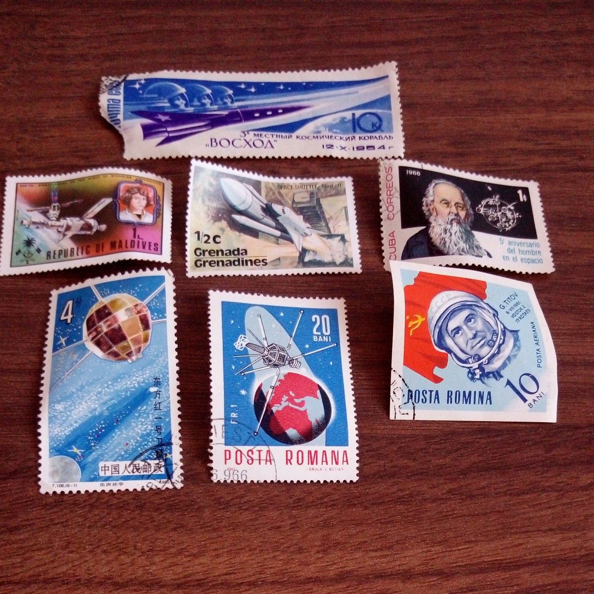 外国の使用済切手7枚　