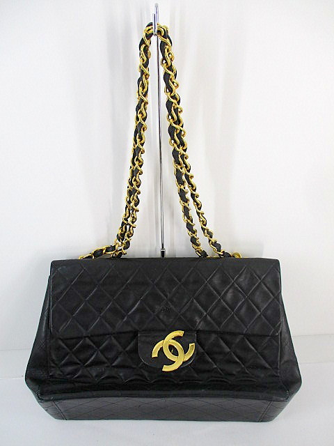 1 jpy * Junk CHANEL Chanel shoulder bag teka matelasse here chain bag black  Gold Vintage used : Real Yahoo auction salling