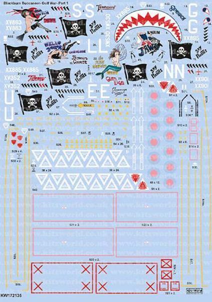 Kits-World(172135)1/72 ブラックバーン バッカニア 1991 - 2016 '25th Anniversary Edition'湾岸戦争(パート１)用デカール_画像2