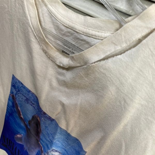 1スタ 白 Tシャツ NIRVANA NEVER MIND ニルバーナ 赤ちゃん 半袖 1スタ 白 Tシャツ NIRVANA NEVER MIND ニルバーナ 赤ちゃん 半袖