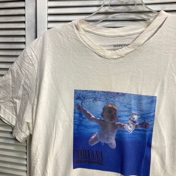 1スタ 白 Tシャツ NIRVANA NEVER MIND ニルバーナ 赤ちゃん 半袖 1スタ 白 Tシャツ NIRVANA NEVER MIND ニルバーナ 赤ちゃん 半袖