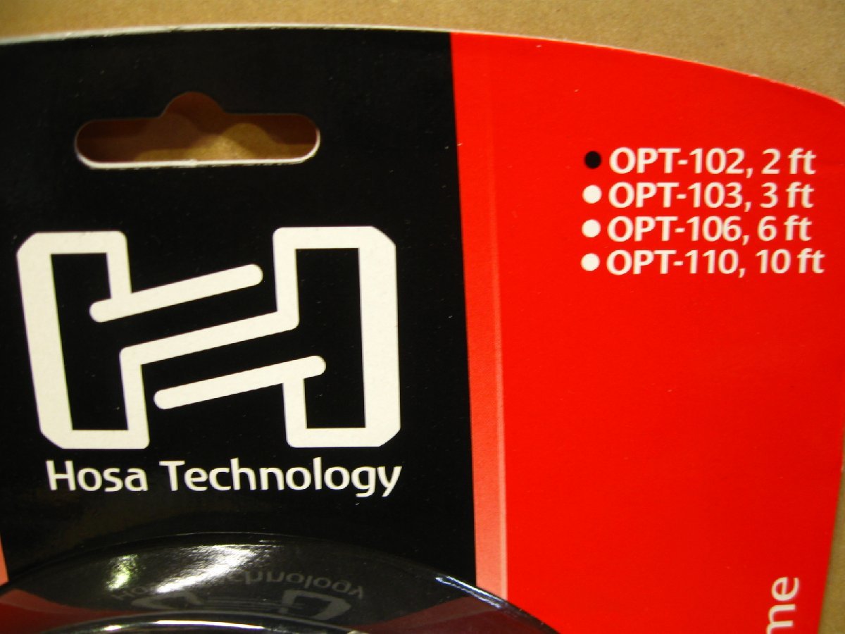 ▽HOSA OPT-102 光デジタルケーブル Toslink to Same 2フィート 60cm 新品 OPT102 光ファイバー_画像2