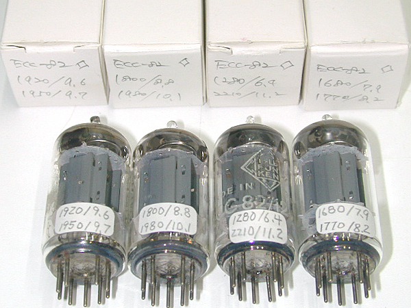 美しい □TELEFUNKEN ECC82/12AU7(ダイヤマーク)4本 中古動作品