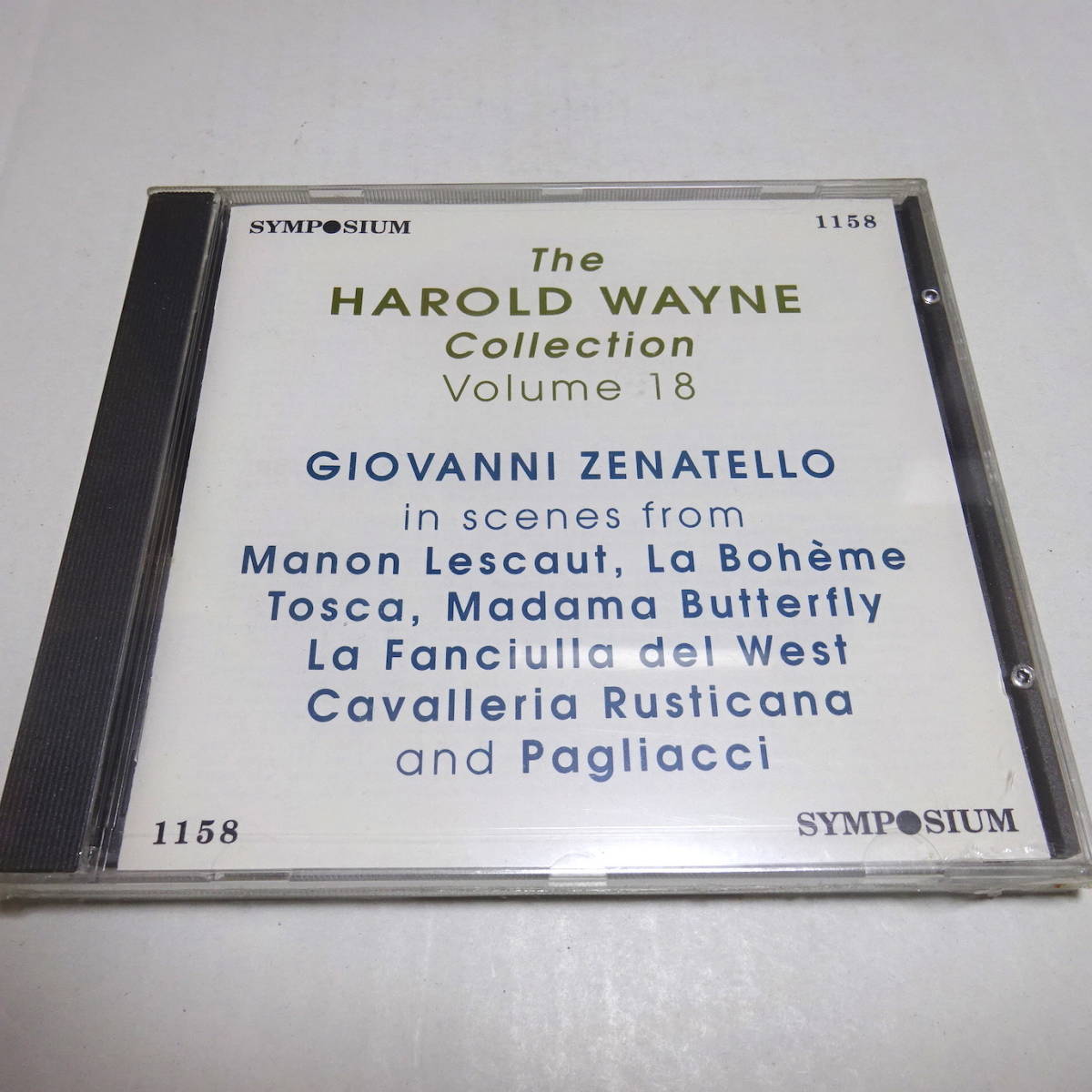 未開封CD/英Symposium「The Harold Wayne Collection 18(バリトンのためのオペラ・アリア集)」ツェナテッロ/Zenatello/SYMP1158_画像1