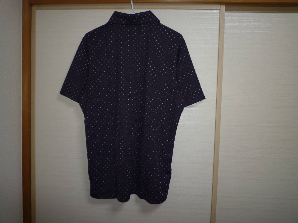 ヨネックス 半袖ハーフジップシャツ 黒×シルバー Lサイズ_画像2