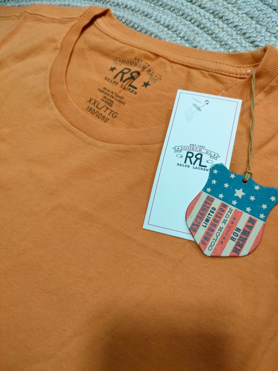 新品 定価10780 Ron Herman RRL 別注 ロンハーマン 半袖 Tシャツ XXL ウォッシュ オレンジ ロンハーマン メンズ ラルフローレン_画像1