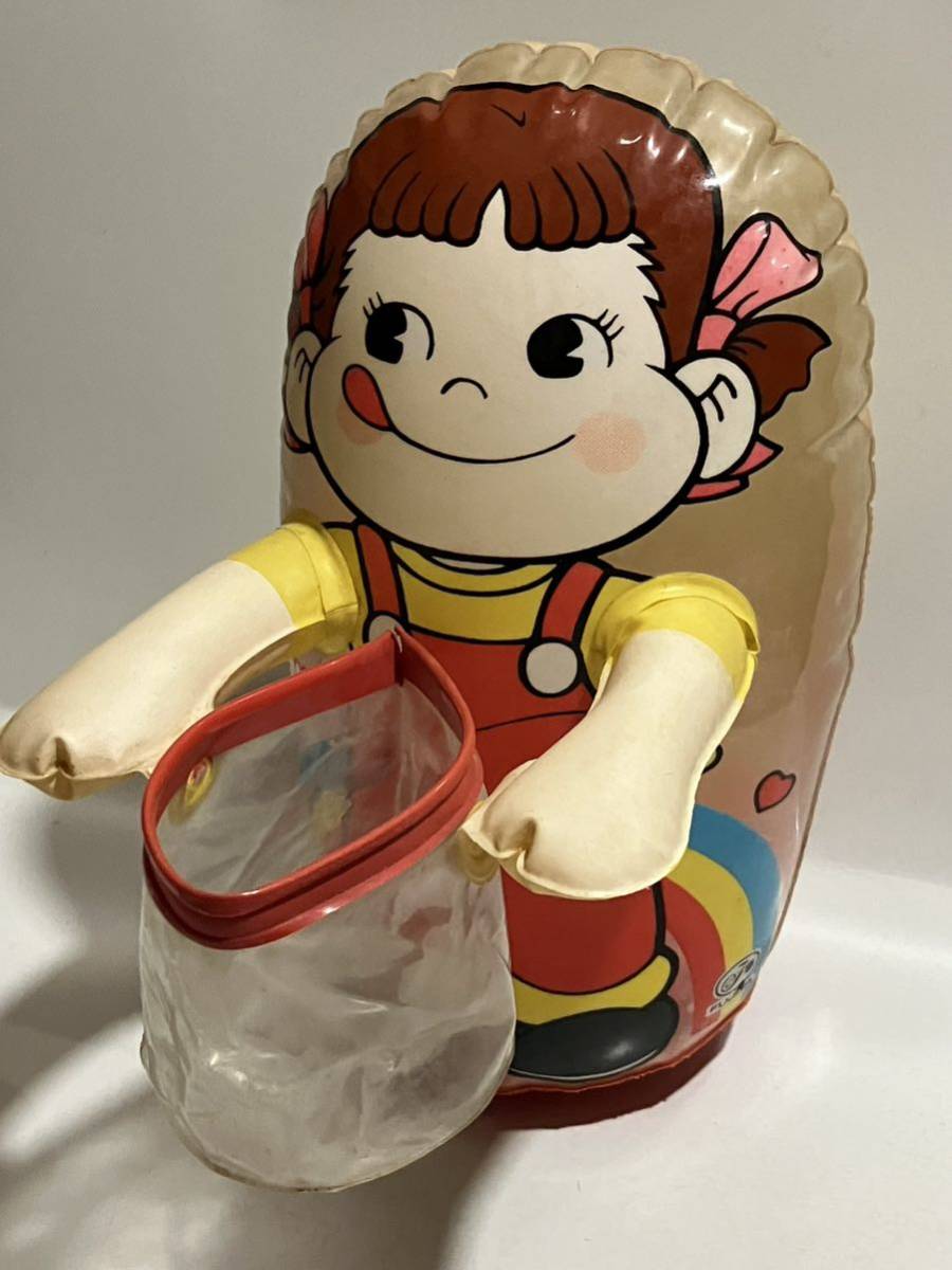 不二家　ペコちゃん　空気人形　ビニール　昭和レトロ　ジャンク品　高さ約21cm_ジャンク品です。