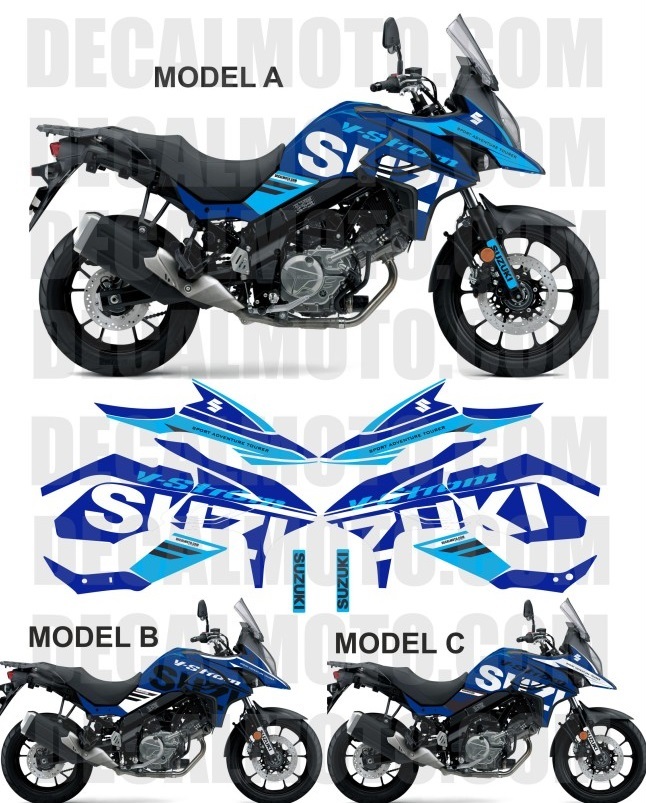 グラフィック デカール 車体用 / スズキ Ｖ－ストローム 650 XT 2022 2023 / SIGN FC ブルー_画像1