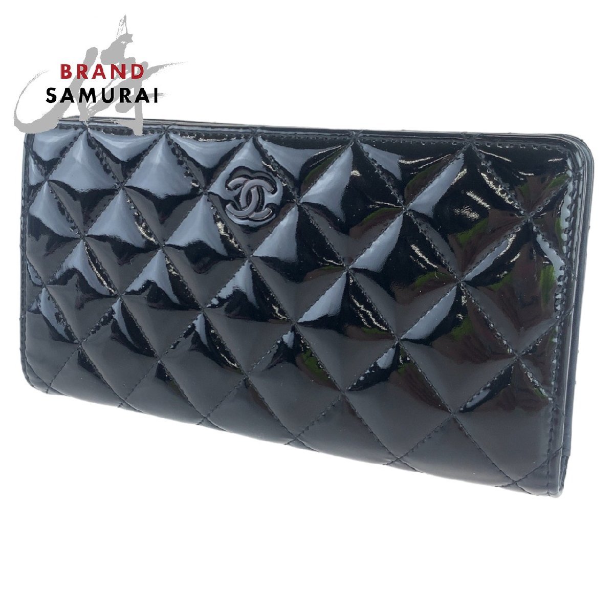 美品 CHANEL シャネル マトラッセ ココマーク ブラック 黒 パテント